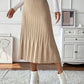 Perfee Pleated Midi Sweater Skirt