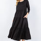 Celeste Full Size Tiered Midi Dress with Pockets