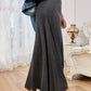 Solid Elastic Waist Maxi Skirt