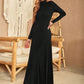 Turtleneck Long Sleeve Maxi Dress