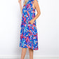 Be Stage Print Ruffled Midi Dress with Pockets