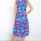 Be Stage Print Ruffled Midi Dress with Pockets