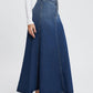 Button-Fly Hight Rise Denim Skirt