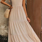 Tie Shoulder Smocked Tiered Dress