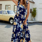 Floral Tie-Shoulder Sleeveless Dress
