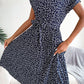 Ditsy Floral Pleated Belted Dress