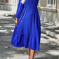Smocked Surplice Long Sleeve Midi Dress