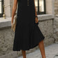 Decorative Button Tiered Tank Dress