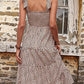 Leopard Print Smocked Tie Shoulder Dress