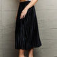 Ninexis Accordion Pleated Flowy Midi Skirt