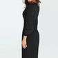 Round Neck Long Sleeve Pleated Sweater Dress