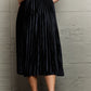 Ninexis Accordion Pleated Flowy Midi Skirt
