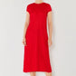 Marina West Swim Pleated Cap Sleeve A-Line Dress