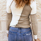 Color Block Exposed Seam Knit Top