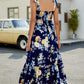 Floral Tie-Shoulder Sleeveless Dress