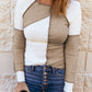 Color Block Exposed Seam Knit Top
