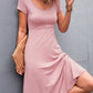 Scoop Neck Short Sleeve Dress