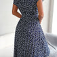 Ditsy Floral Pleated Belted Dress