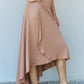 Ninexis First Choice High Waisted Flare Maxi Skirt in Camel