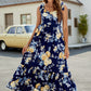 Floral Tie-Shoulder Sleeveless Dress