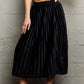 Ninexis Accordion Pleated Flowy Midi Skirt