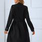 Lapel Collar Tie Belt Double-Breasted Trench Coat
