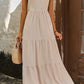 Tie Shoulder Smocked Tiered Dress
