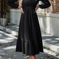 Smocked Surplice Long Sleeve Midi Dress