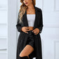 Lapel Collar Tie Belt Double-Breasted Trench Coat