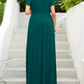 Round Neck Short Sleeve Maxi Dress with Pockets