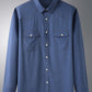 New Plus Size Men's Stretch Denim Long Sleeve Multi Pocket Shirt