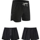 Men's breathable loose version quick-drying running training three-quarter shorts