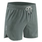 Men's breathable loose version quick-drying running training three-quarter shorts